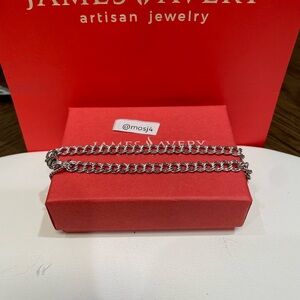 James Avery Light Double Curb Charm Bracelet